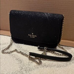 Kate Spade Black Sparkle Wristlet